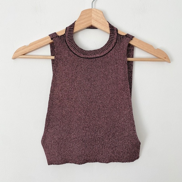 Zara metallic open back top - Picture 1 of 4